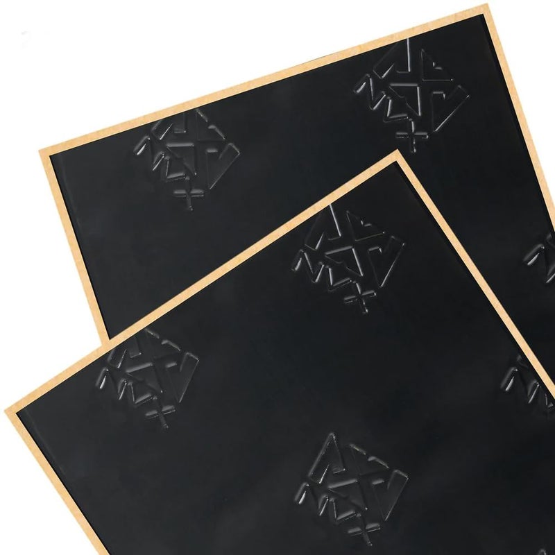 NVX Stealth Black SDBSK2 90 mil Thick 1.38 sqft. Car Sound Damping Mat, Butyl Automotive Sound Deadener, Audio Noise Vibration Insulation, and Dampening (Two 10" x 10" Pieces) - Speaker Kit - Image 1